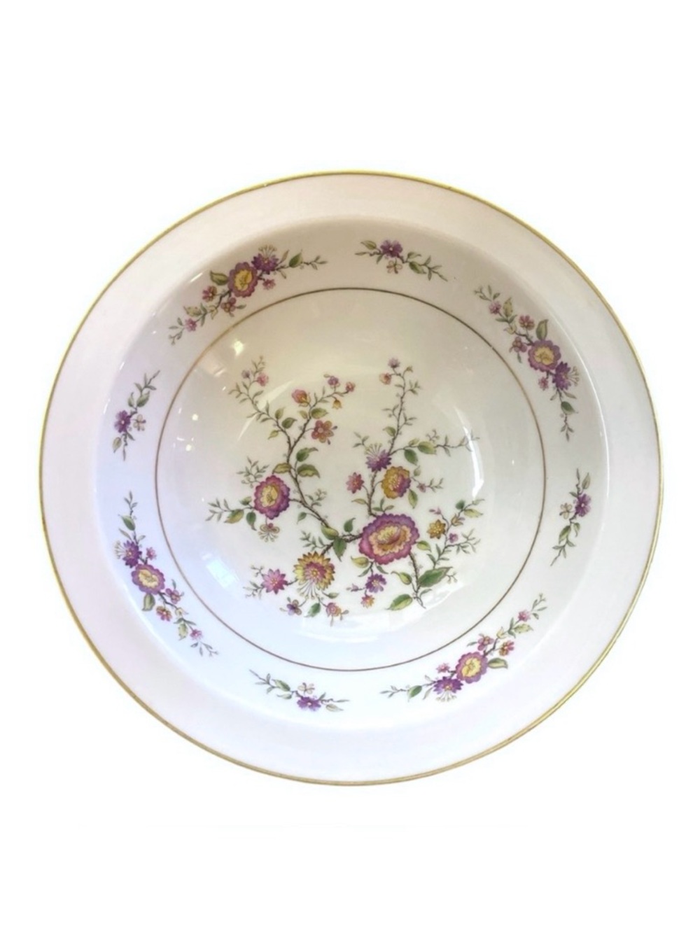 Noritake Asian Song 7151 Serving Bowl 10” Ivory China Gold Rim Japan